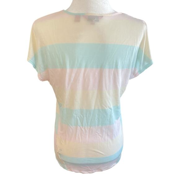 Ted Baker London Cotton Candy Striped Pastel T-Shirt- Size 2 - Picture 4 of 9
